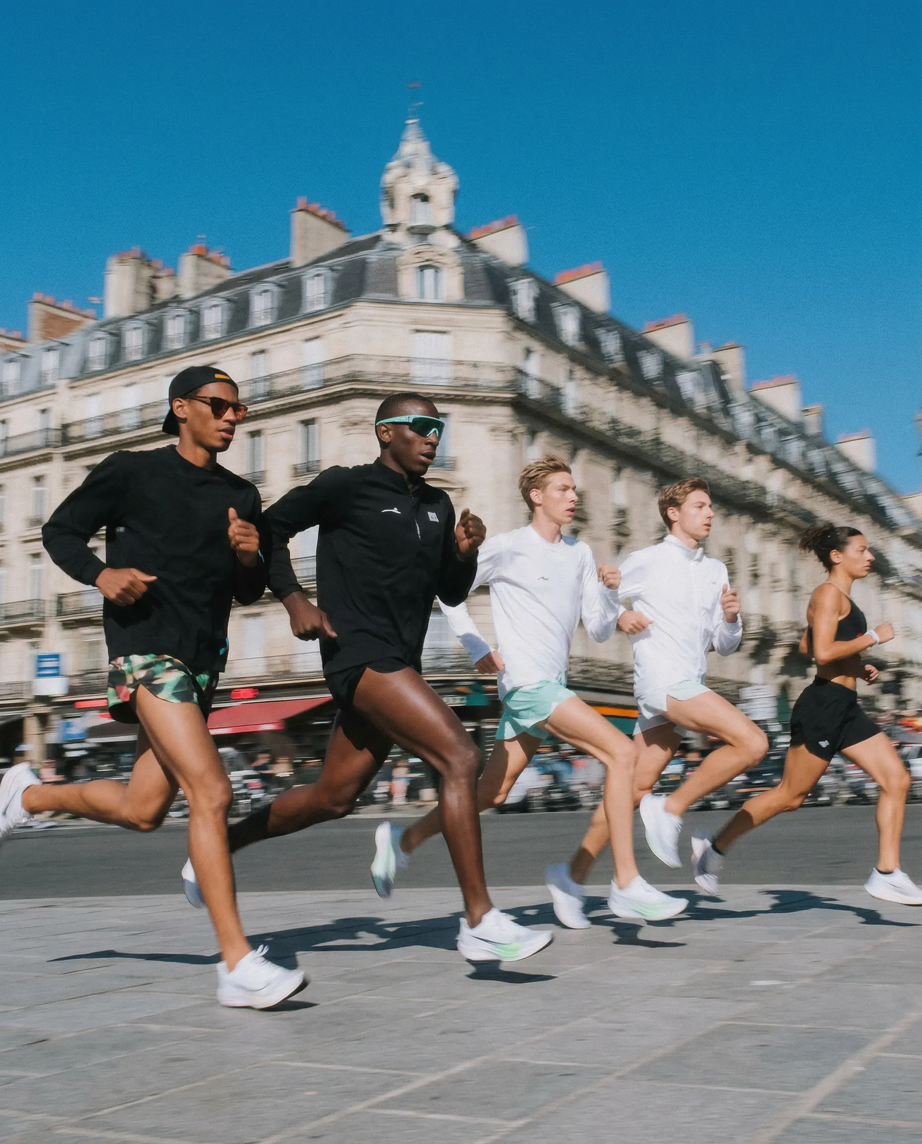 Athletes training together